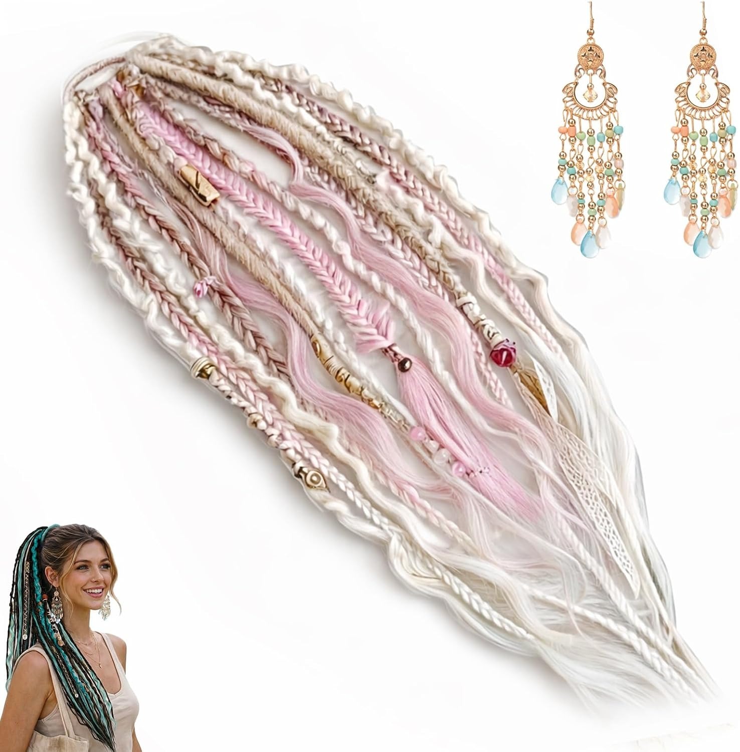 🔥Last Day Discount 49% OFF 🎉Elastic Dread Ponytail Salty Soul