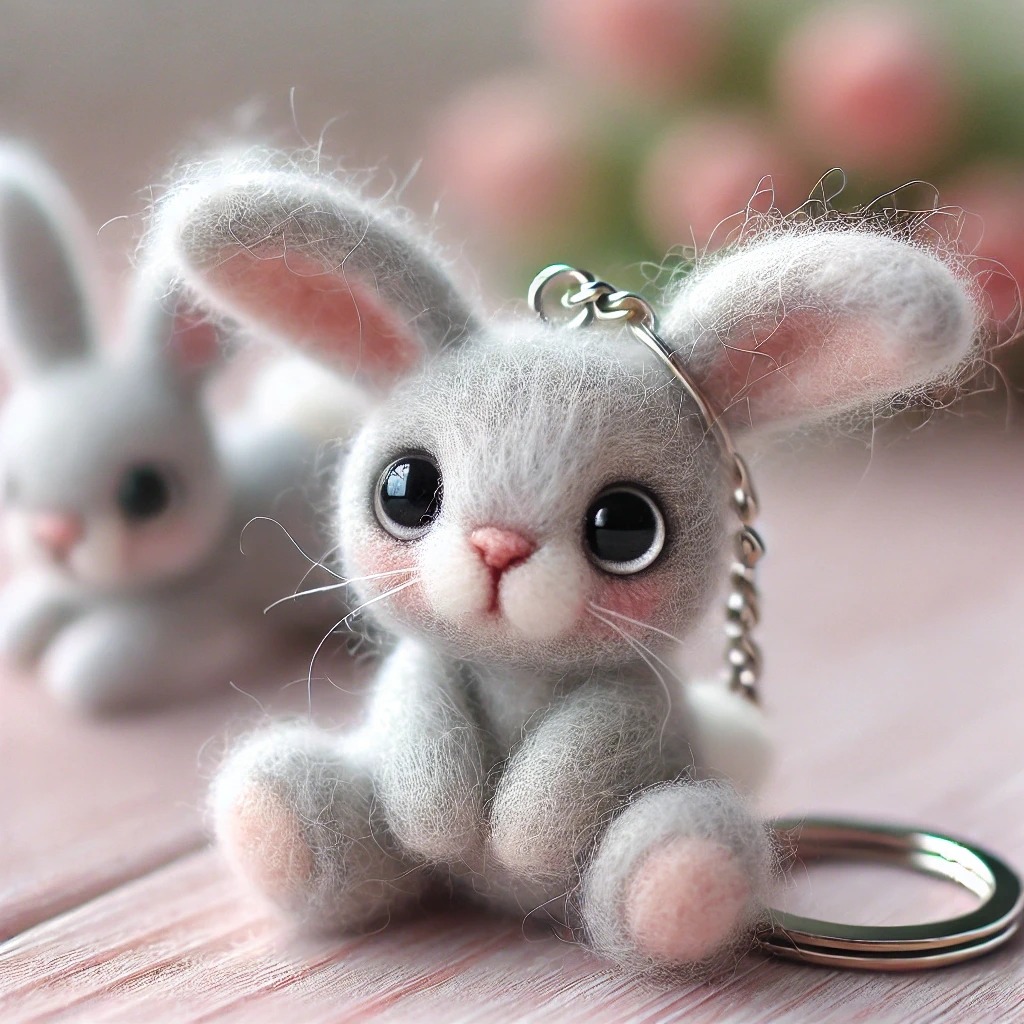 Felted Lop Eared Bunny With Carrot