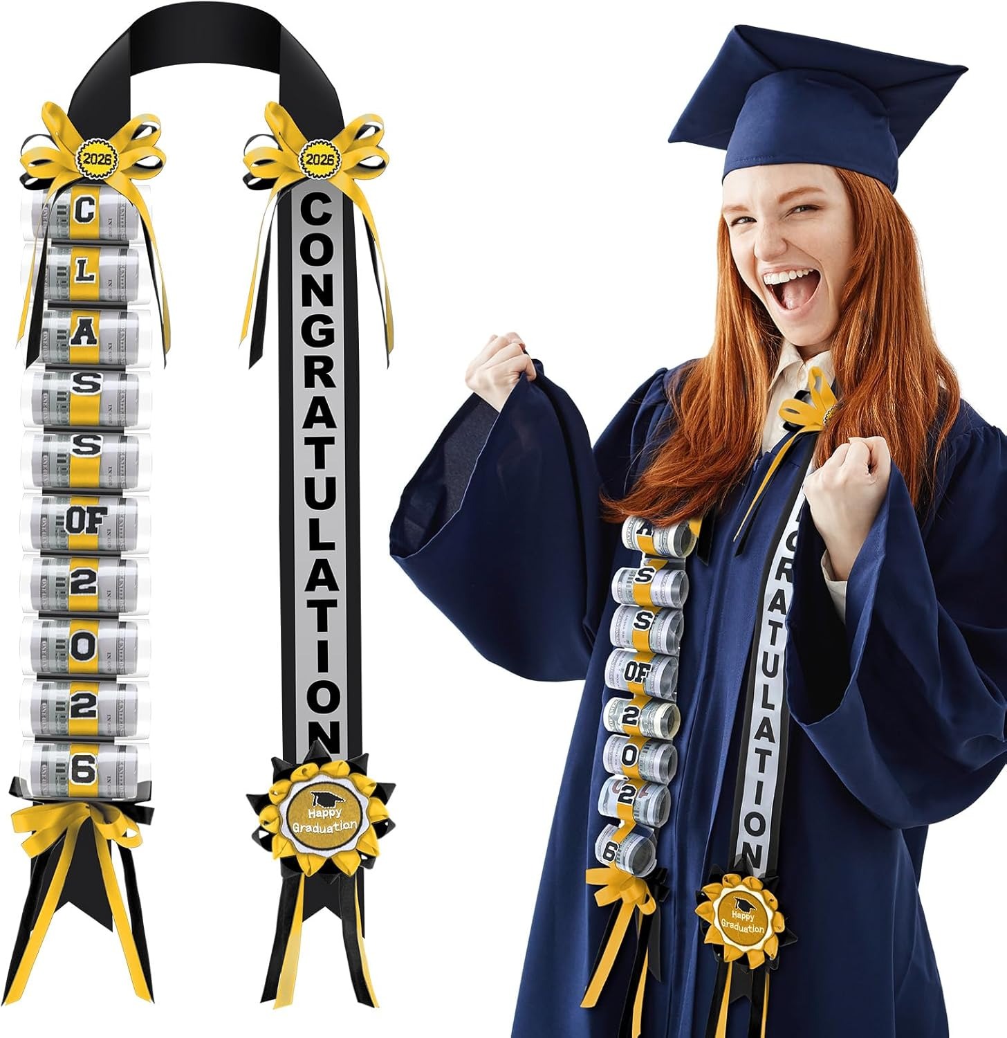 Lyrow Graduation Money Lei Class of 2026 Double Braided Lei Gift