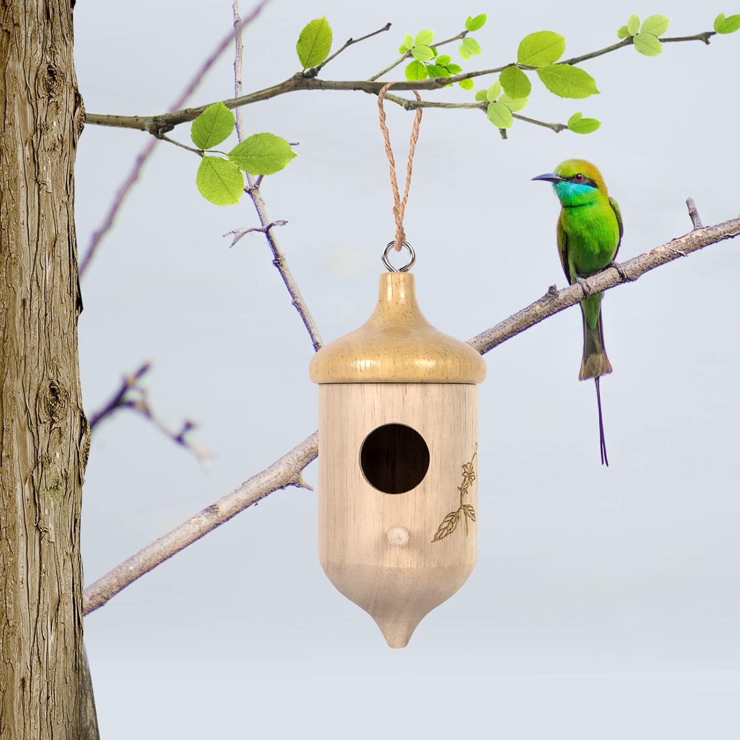 Wooden Hummingbird Houses for Outside for Nesting
