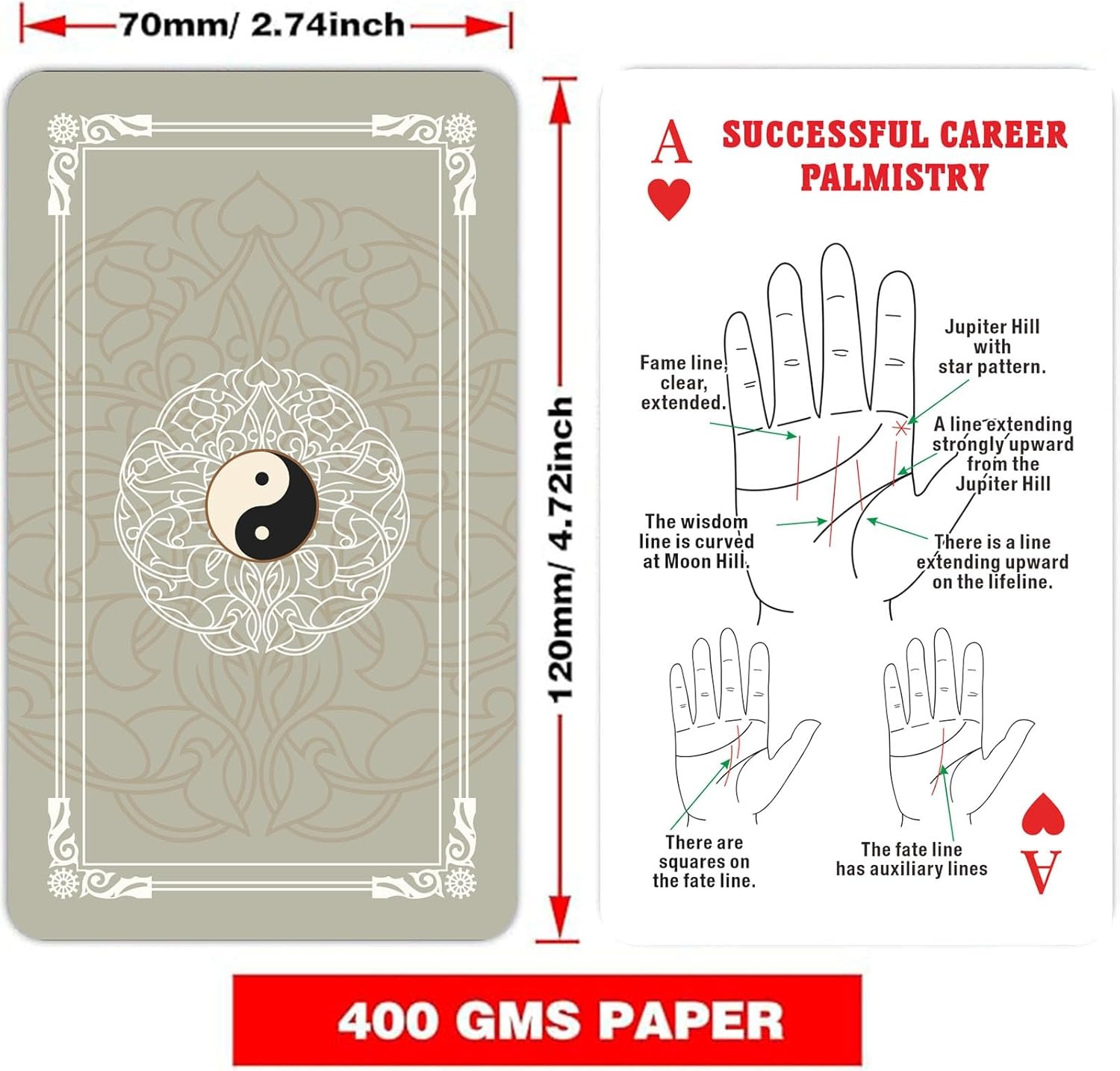 Palmistry Fortune Telling Playing Oracle Cards