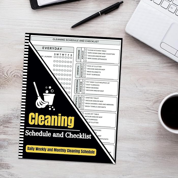 📝cleaning schedule and checklist📔