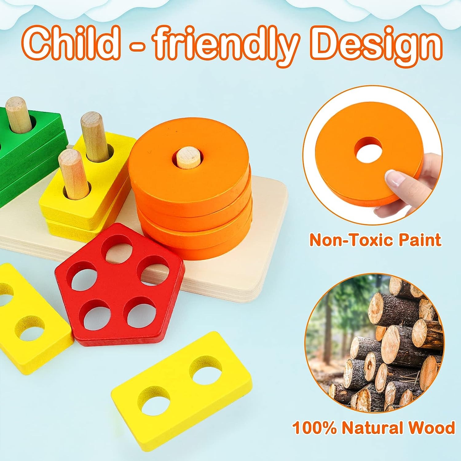 Montessori Toys for 1 to 3-Year-Old Boys Girls Toddlers