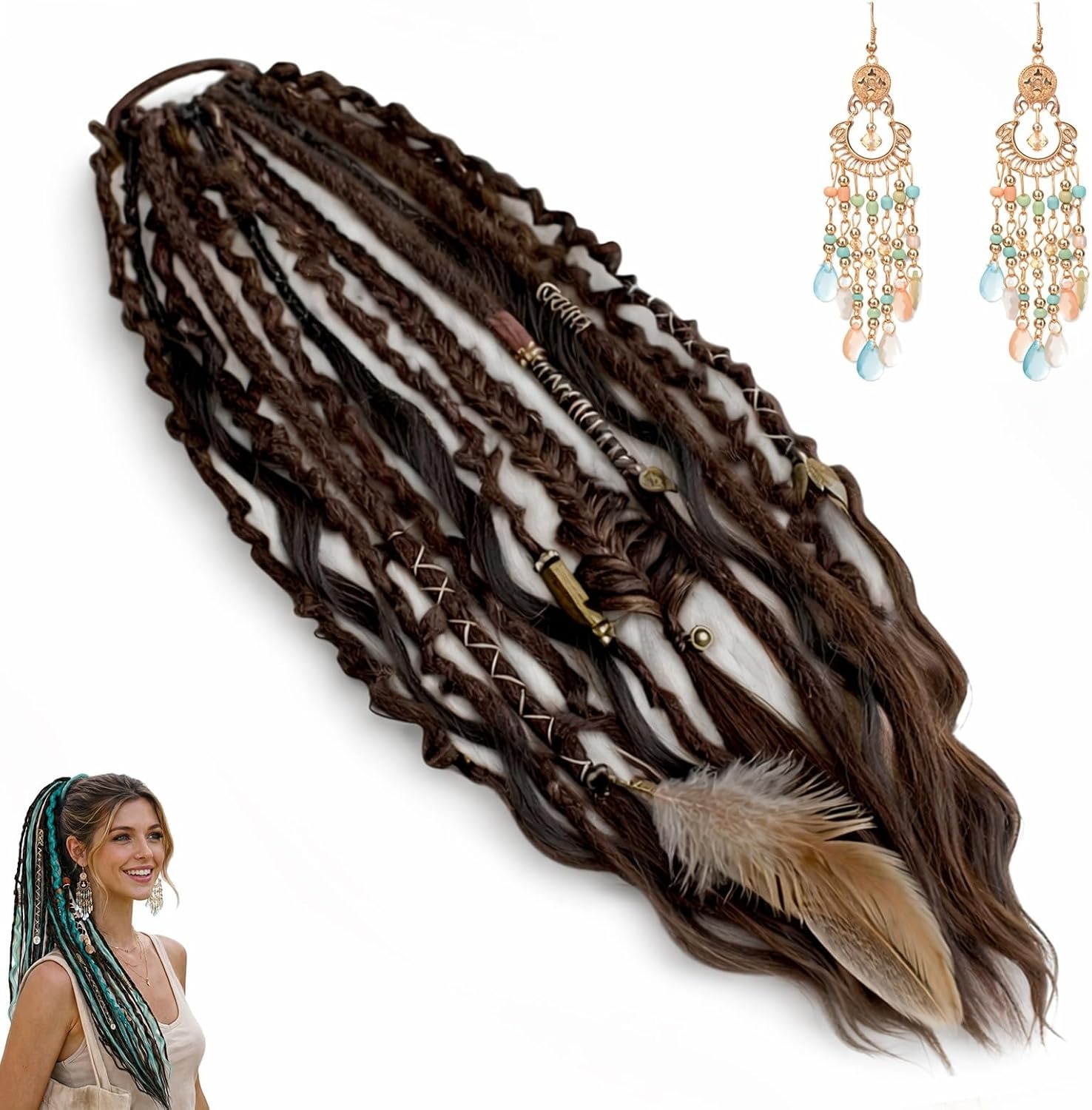 🔥Last Day Discount 49% OFF 🎉Elastic Dread Ponytail Salty Soul