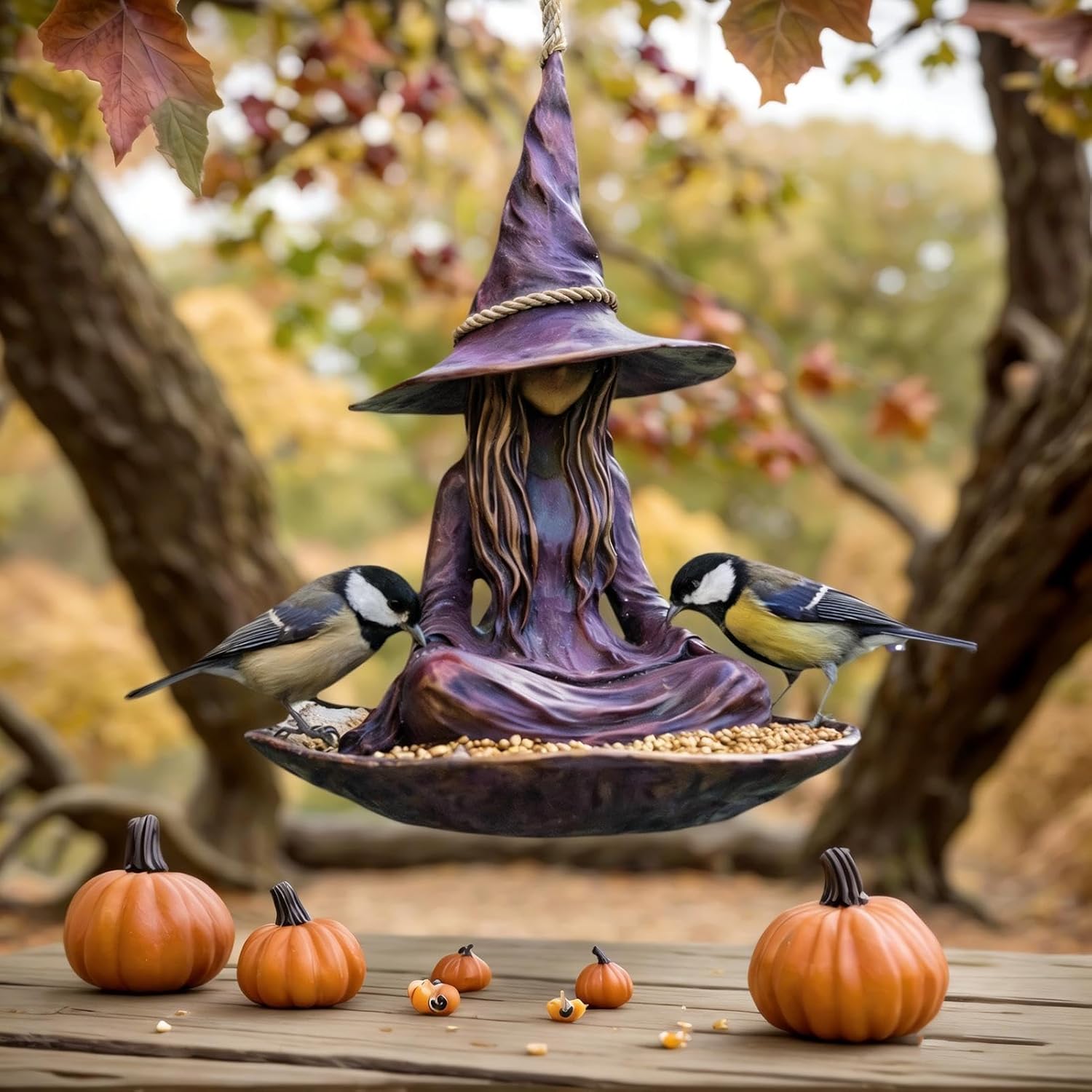 🧙‍♀️Witch's Meditation Bird Feeder | Garden Magic and Decoration