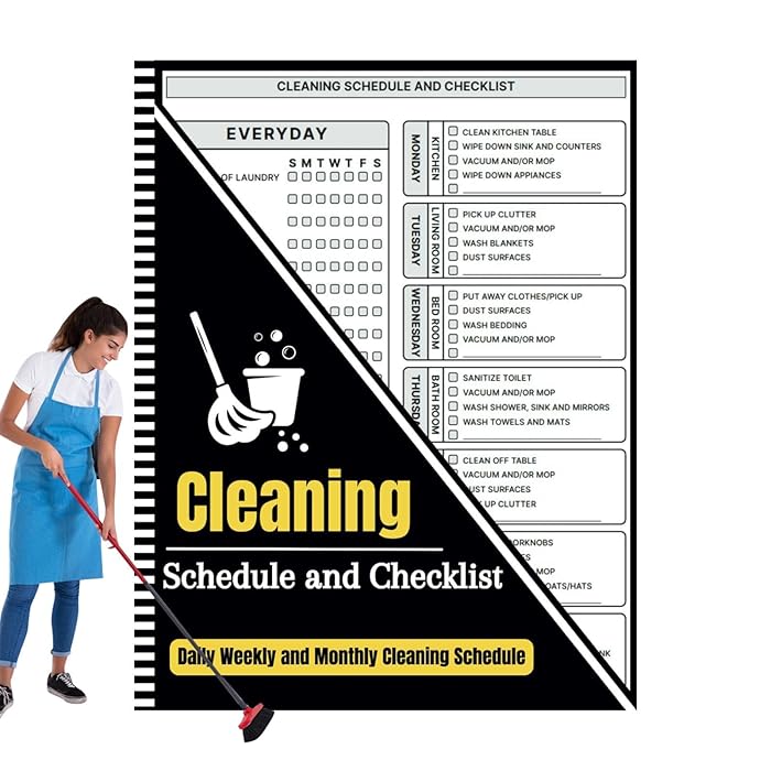 📝cleaning schedule and checklist📔