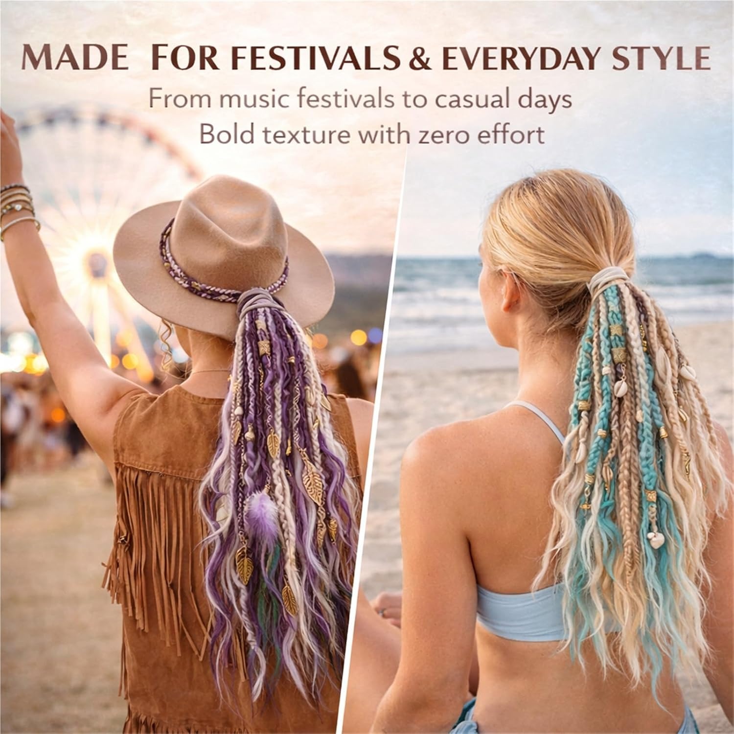 🔥Last Day Discount 49% OFF 🎉Elastic Dread Ponytail Salty Soul