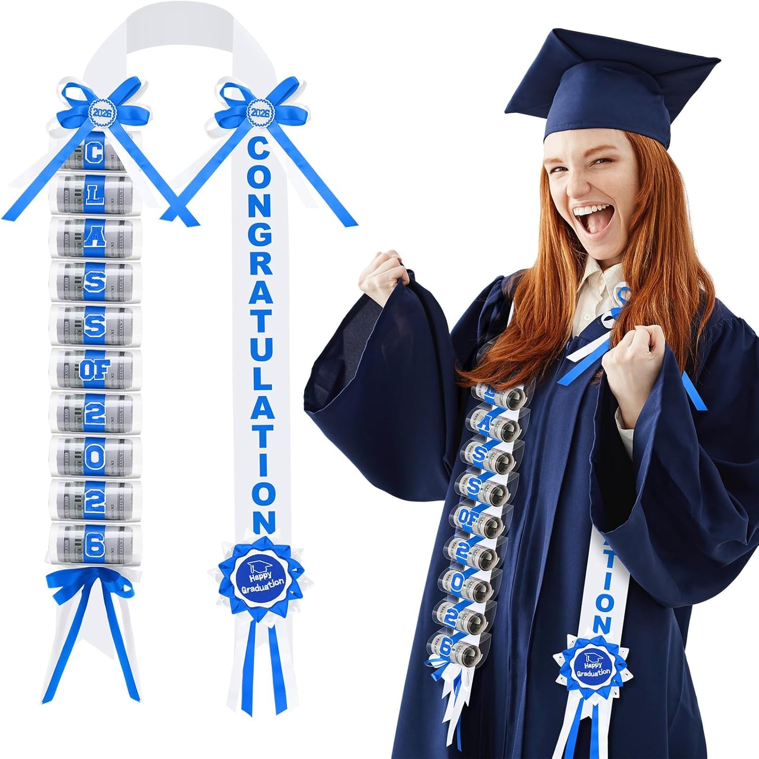 Lyrow Graduation Money Lei Class of 2026 Double Braided Lei Gift