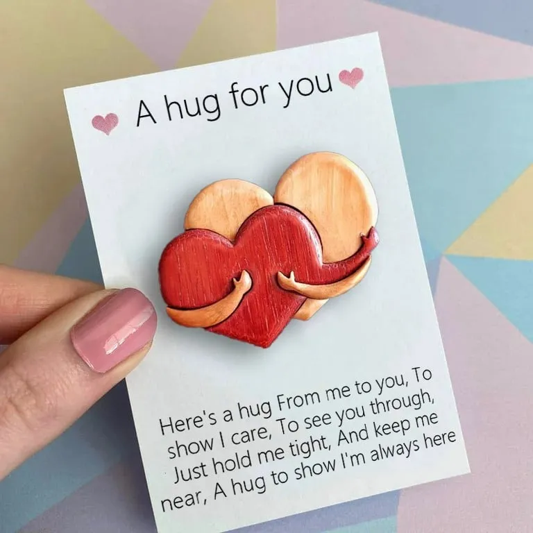 💖Last Day 49% OFF - A Hug From My Heart For You (Handmade Wood）