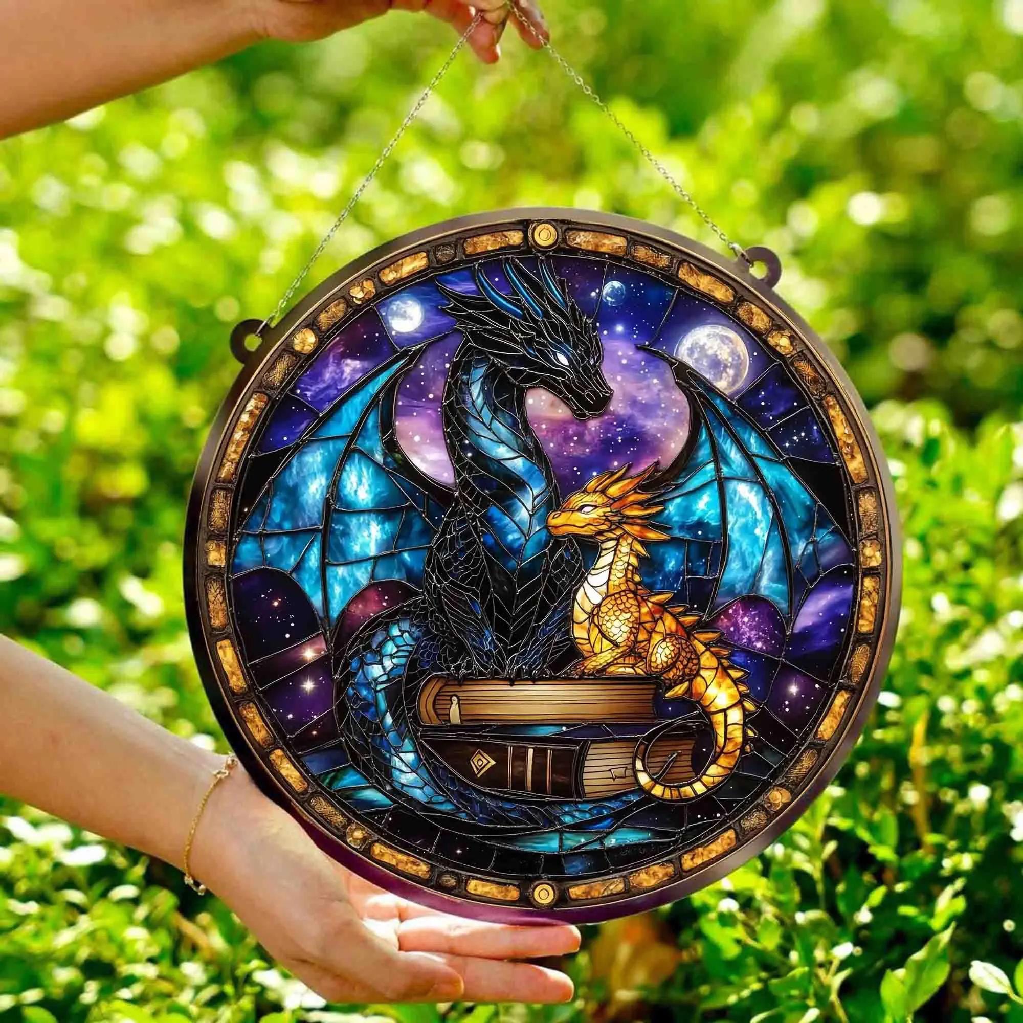Fourth Wing Dragon Suncatcher Ornament