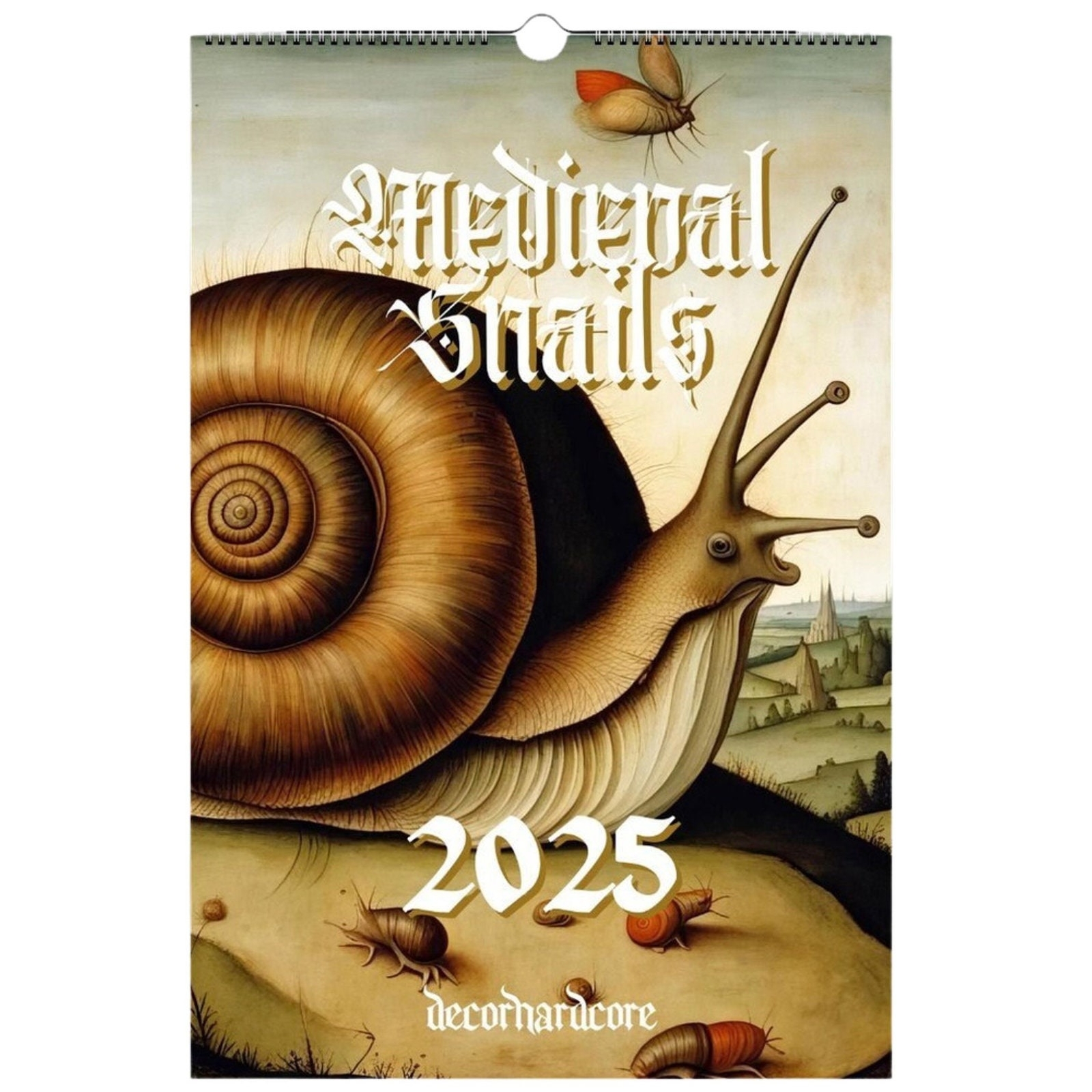 🐌2025 Medieval Snails Wall Calendar 