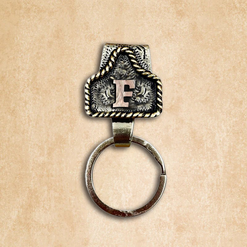 Vintage Letter Keychain