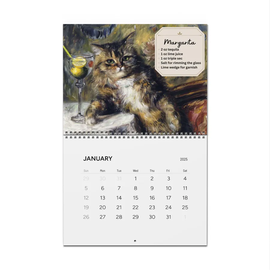2025 Cat Cocktails Calendar