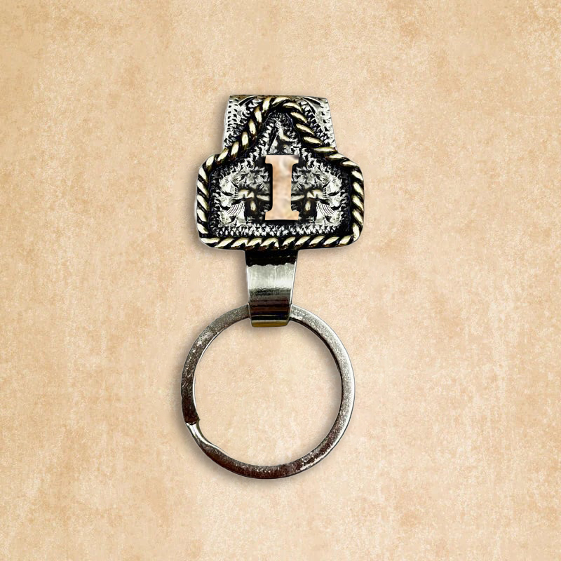 Vintage Letter Keychain