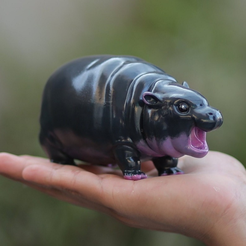 Moo Deng Baby Pygmy Hippo Collectible
