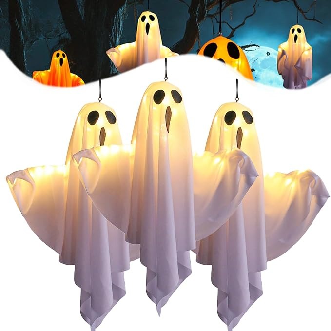 👻👻Halloween Decoration LED Glowing Ghost DIY Modeling Lights