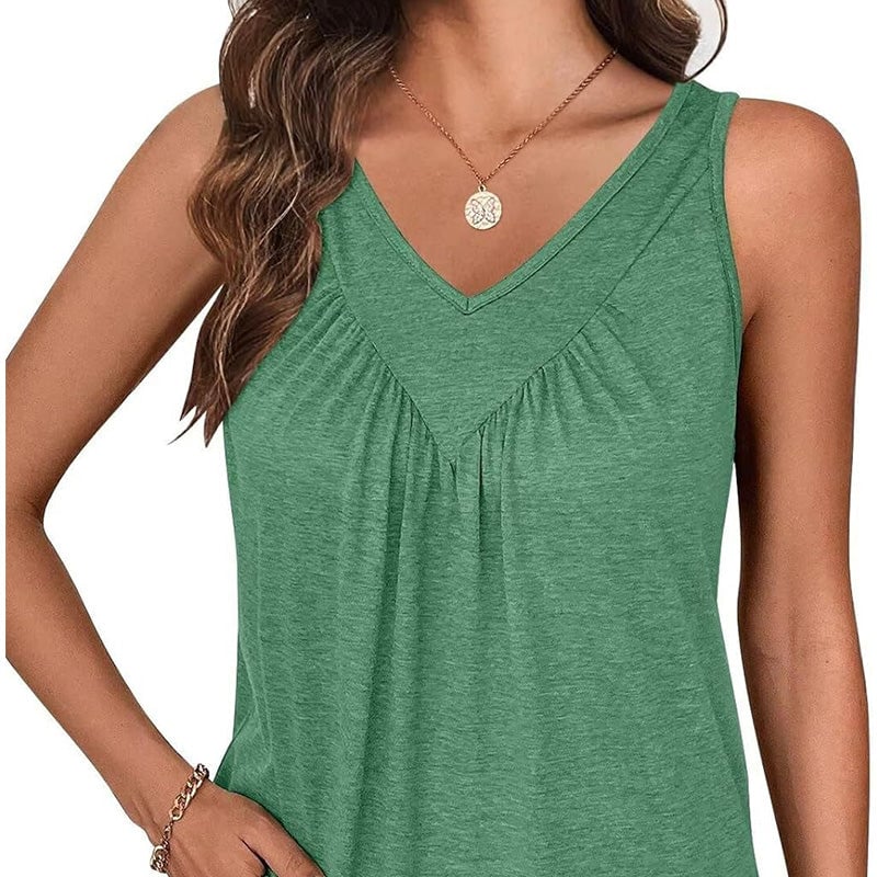 👚Women Sleeveless V-neck T-shirt