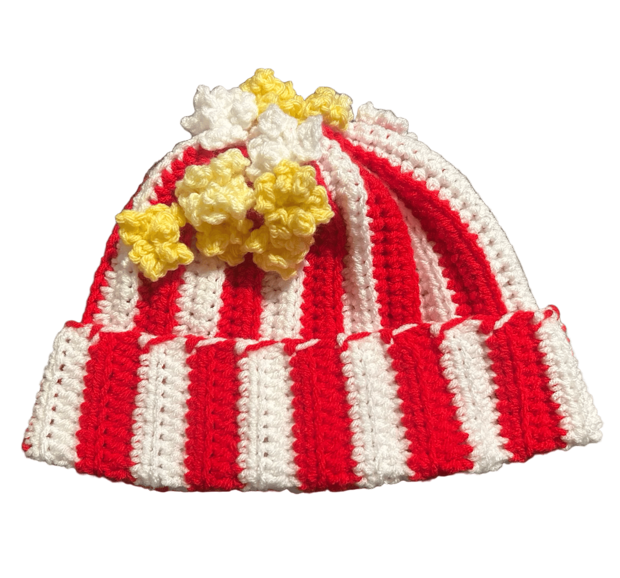 🔥LAST DAY 50% OFF -Crochet Popcorn Hat: Your New Go-To Cozy Snack Vibe🍿