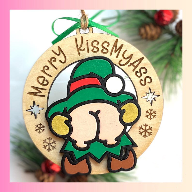 🤣2024 Jingle Butts Funny Holiday Ornament🎅