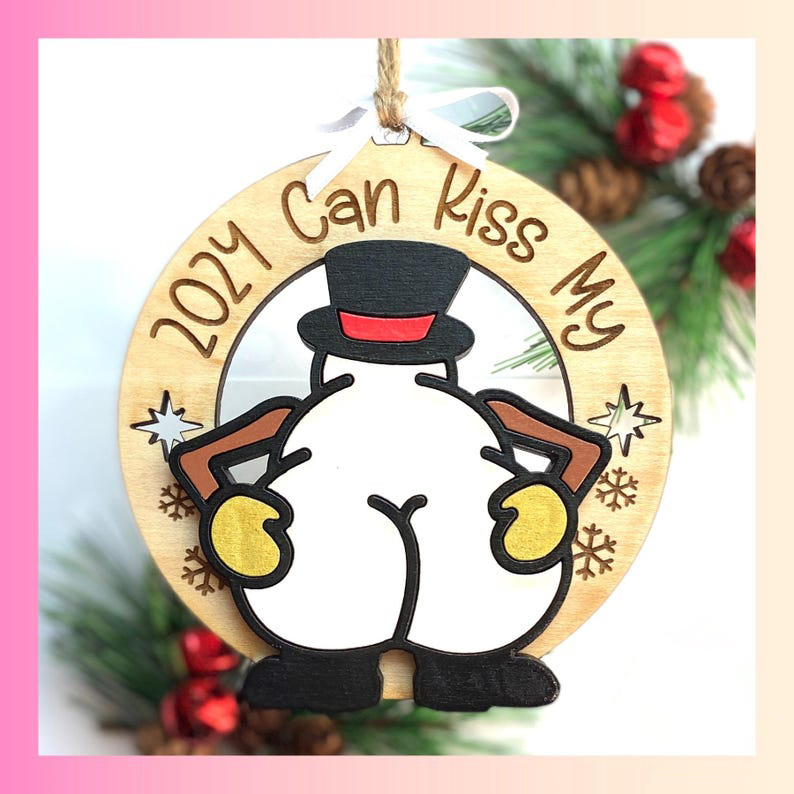 🤣2024 Jingle Butts Funny Holiday Ornament🎅