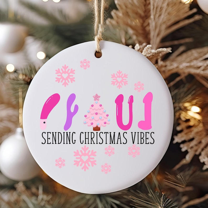 🔥Christmas pre-sale 50% OFF🎁Sending Christmas Vibes Funny Christmas Ornament
