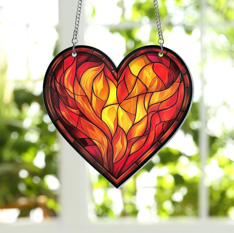 🔥💖Fireheart Suncatcher Ornament