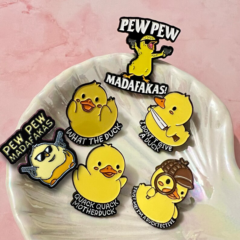 Funny Duck Enamel Pin