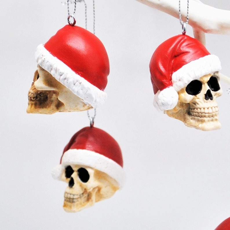 Santa Skull Bauble
