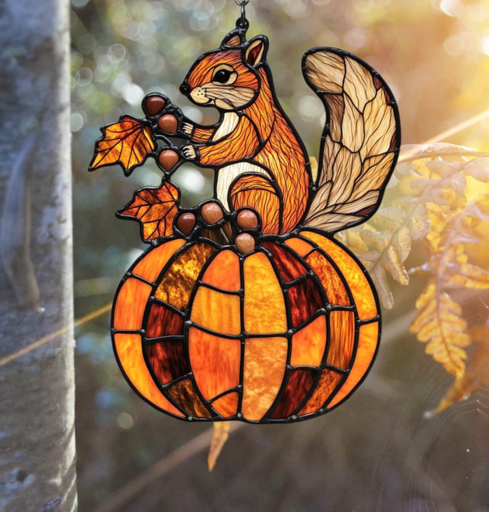 🐿️🍂Squirrel Acrylic Window Hanging