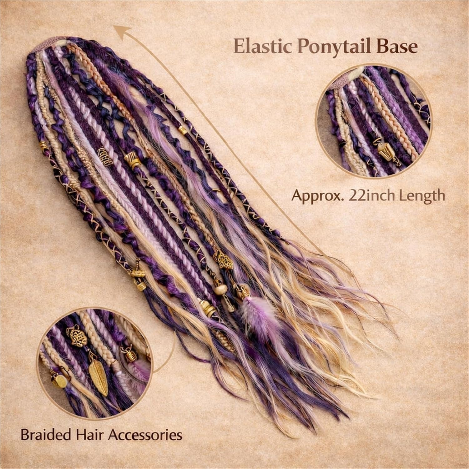 🔥Last Day Discount 49% OFF 🎉Elastic Dread Ponytail Salty Soul