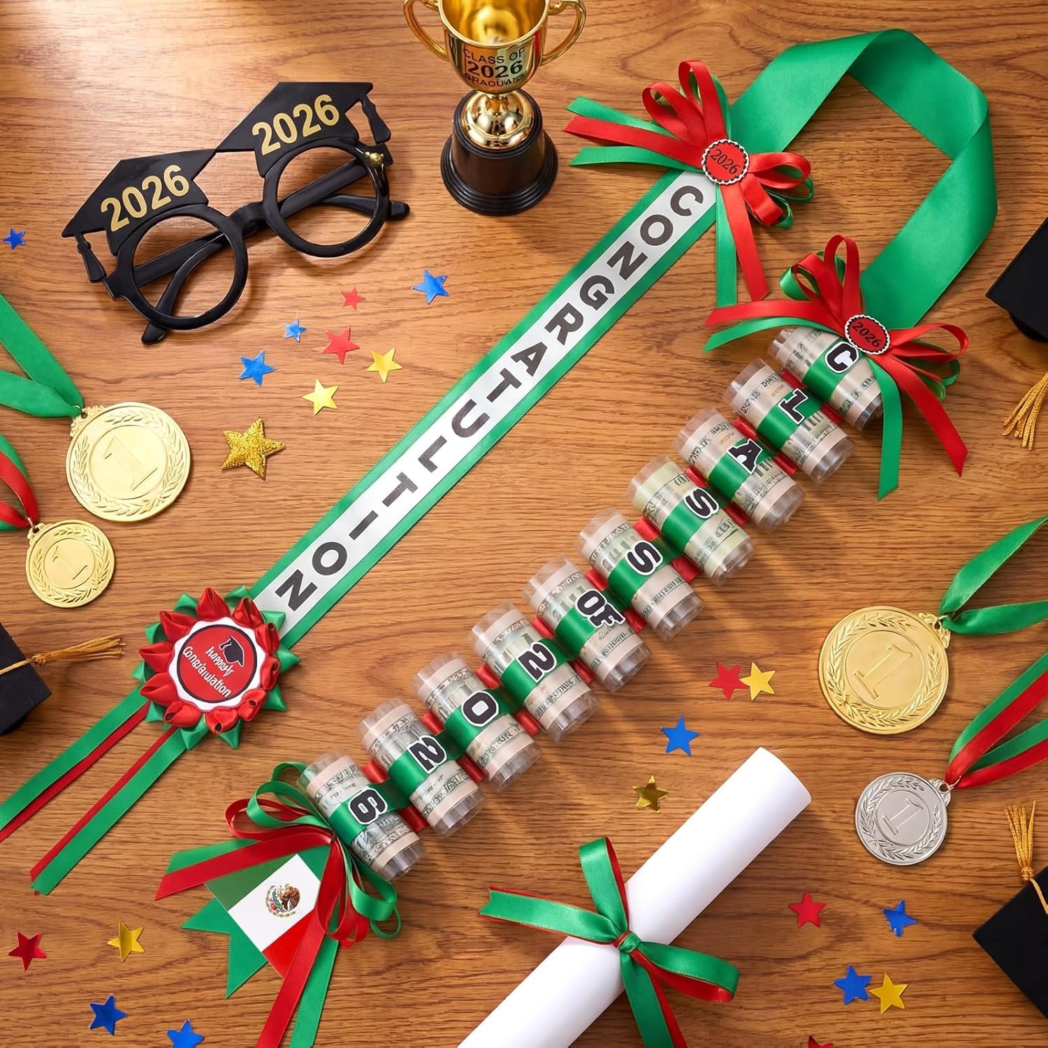 Lyrow Graduation Money Lei Class of 2026 Double Braided Lei Gift