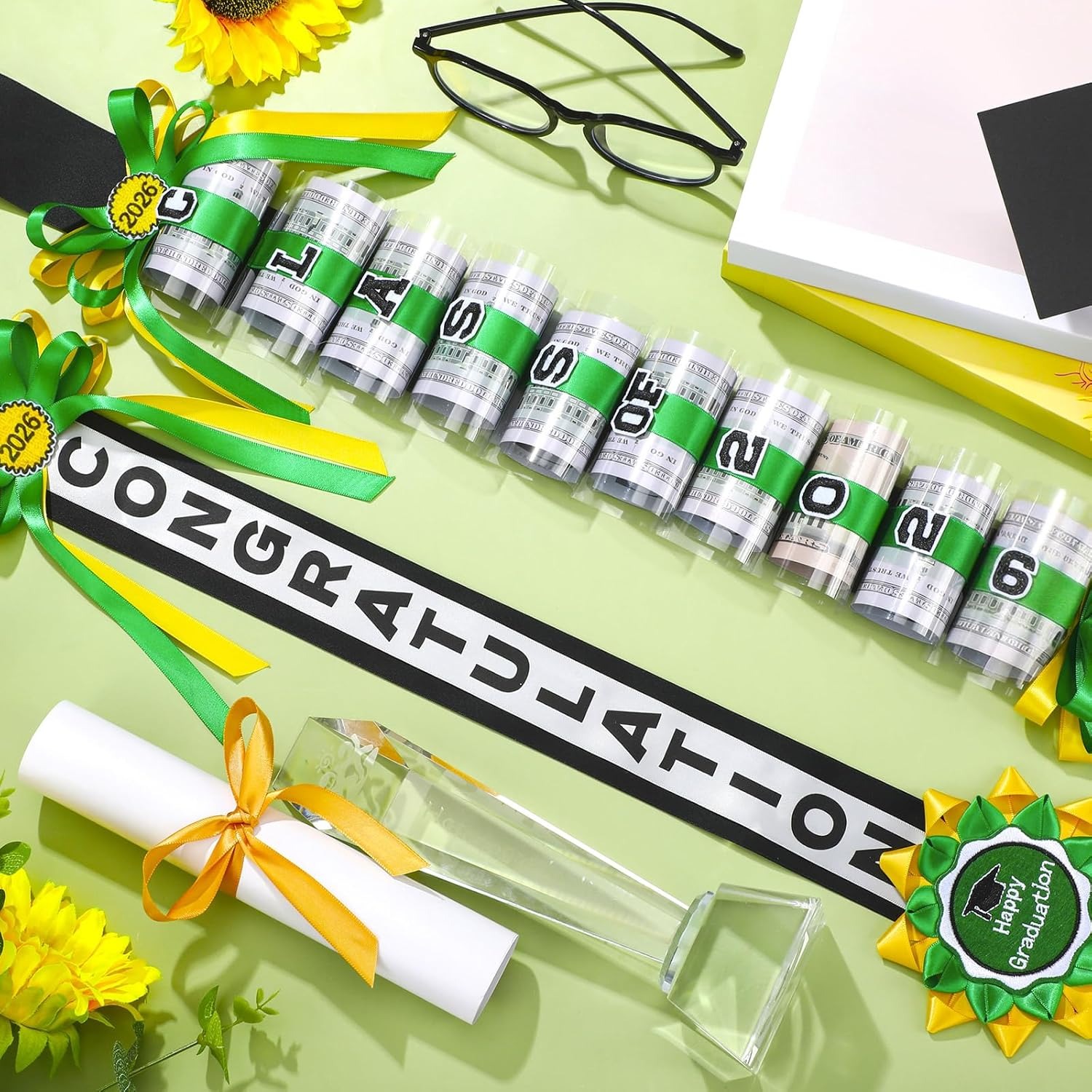 Lyrow Graduation Money Lei Class of 2026 Double Braided Lei Gift