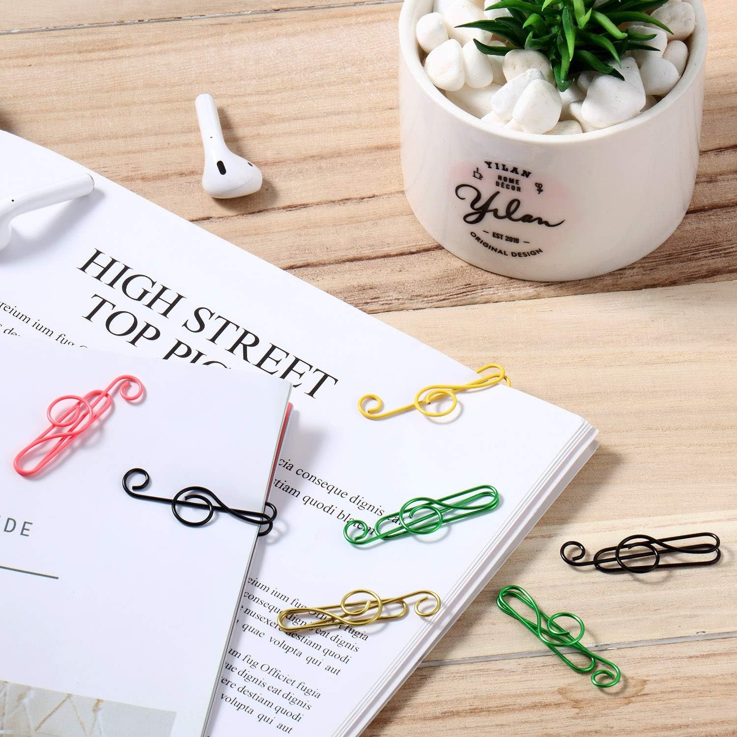 🎵Music multicoloured metal paper clips(100 PCS)