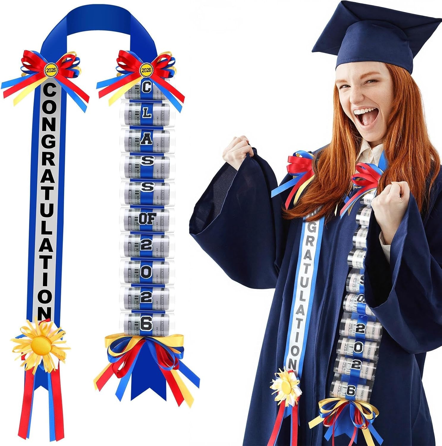 Lyrow Graduation Money Lei Class of 2026 Double Braided Lei Gift