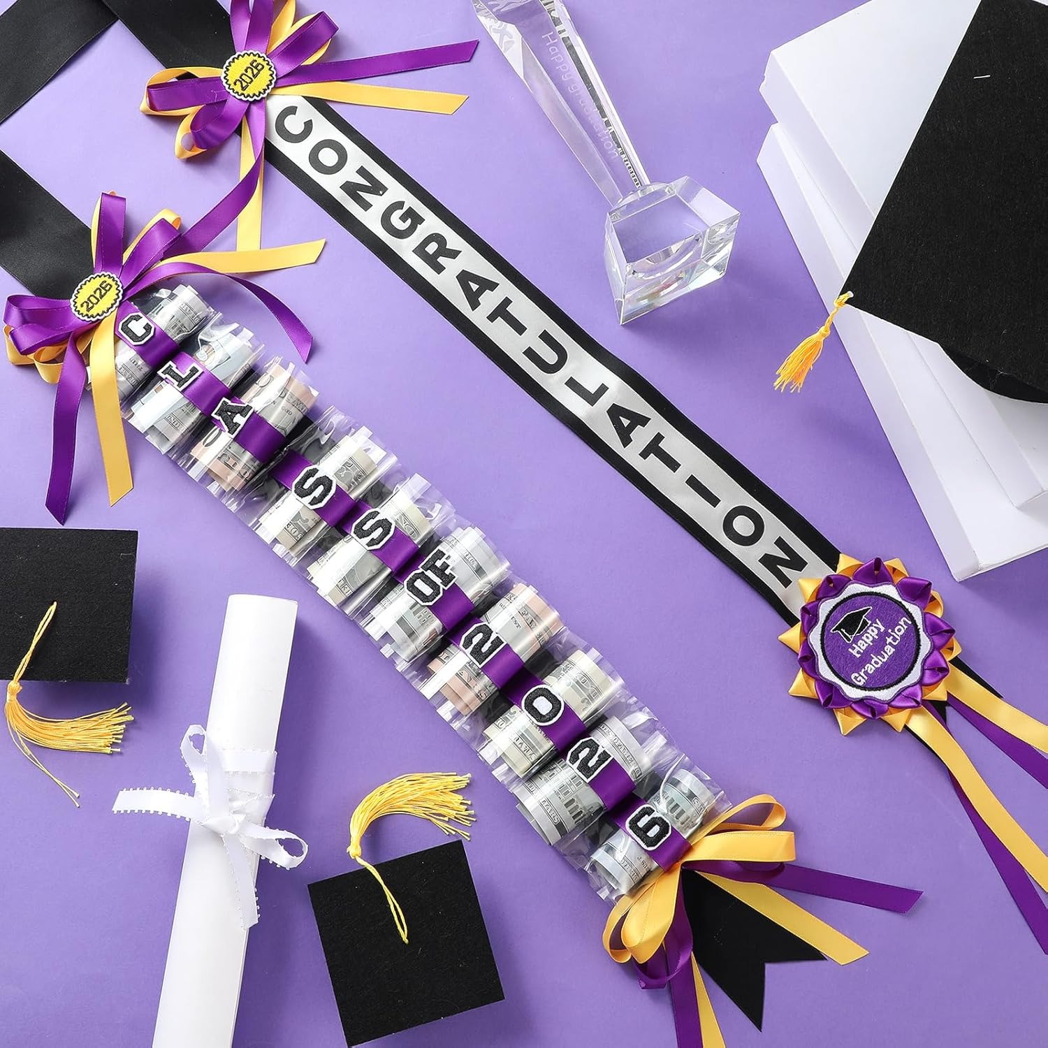 Lyrow Graduation Money Lei Class of 2026 Double Braided Lei Gift