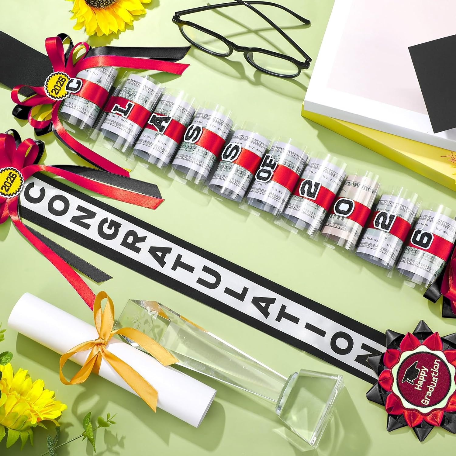 Lyrow Graduation Money Lei Class of 2026 Double Braided Lei Gift