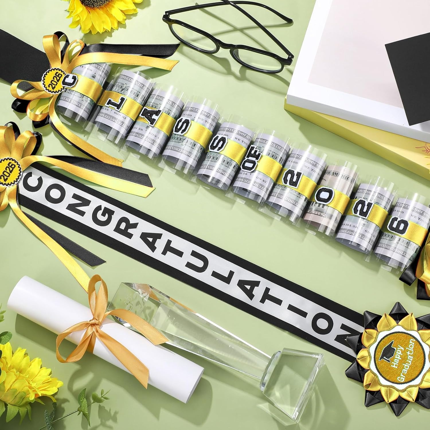 Lyrow Graduation Money Lei Class of 2026 Double Braided Lei Gift