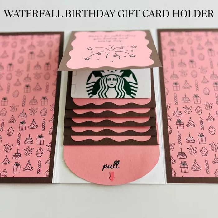 🔥LAST DAY 49% OFF - 🎅✨Handmade Waterfall Christmas Gift Card Booklet♻️Free PDF Included!