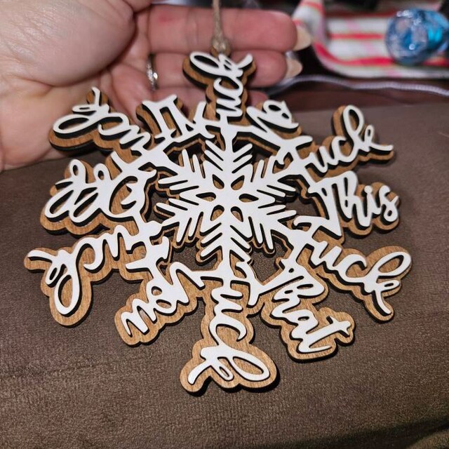 🤣Funny Sweary Snowflake Ornament❄🎄