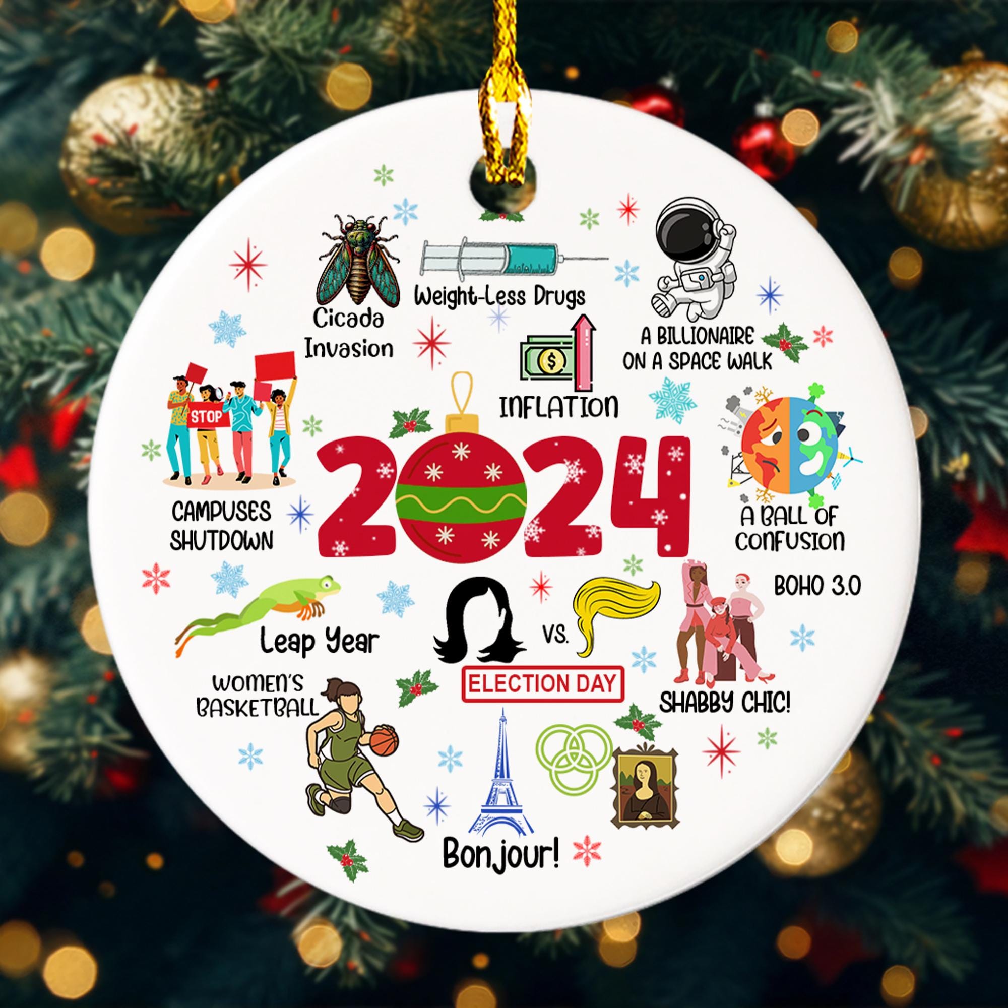 🎄2024 Notable Events Christmas Ornament