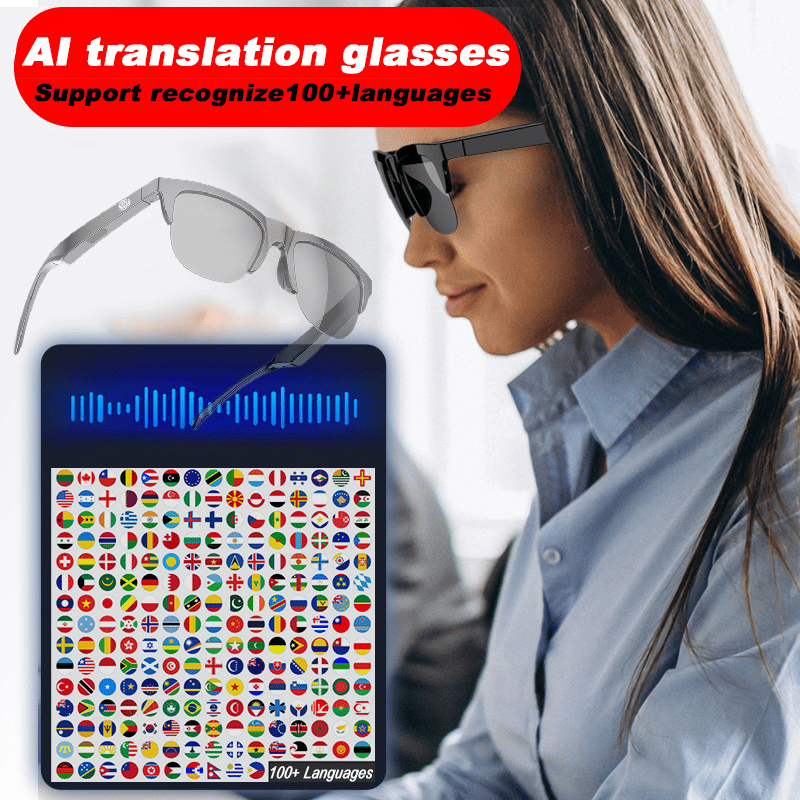 Last Day 49% OFF -🕶️ AI 100+ Languages Real-Time Translation Glasses(Buy 2 Free VIP Shipping)