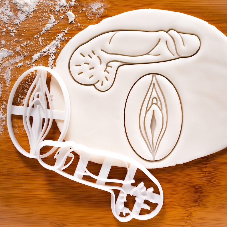 MATURE - Penis cookie cutter | sexual content vagina biscuits cookies | stag bachelorette genitalia reproductive organs genitals Promo Set: Get BOTH!