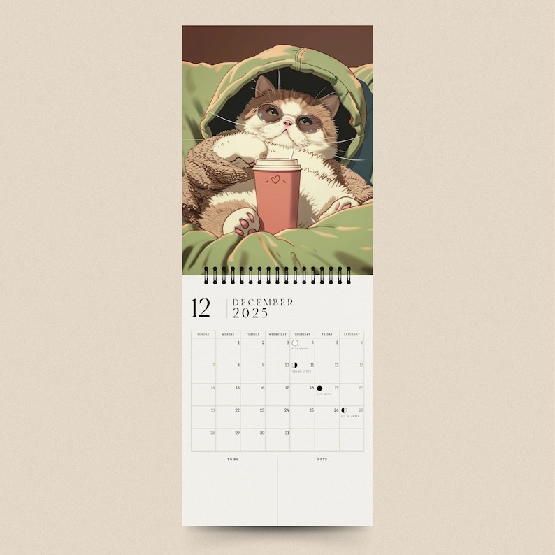 📆2025 Lazy Kitten Calendar🐱