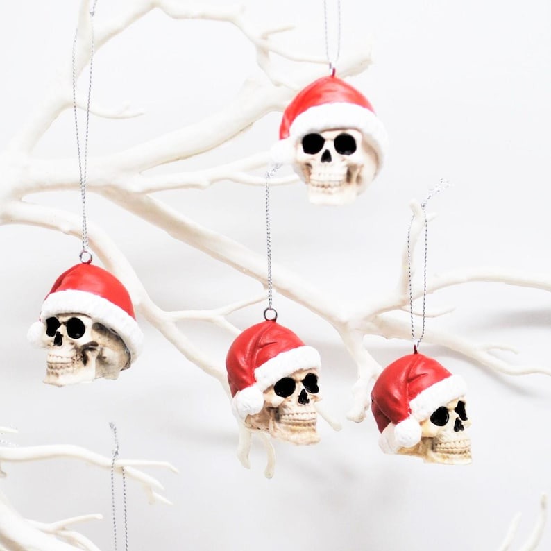 Santa Skull Bauble