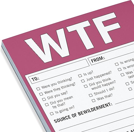 😲 WTF Notes Nifty Note Checklist Memo Pad