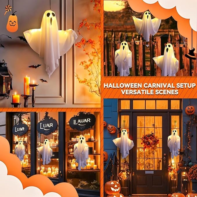 👻👻Halloween Decoration LED Glowing Ghost DIY Modeling Lights