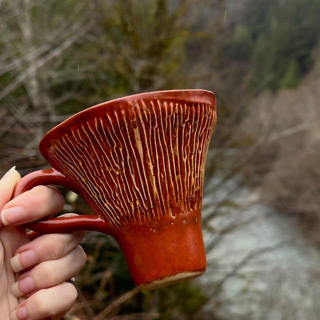🍄Handmade Ceramic Mushroom Coffee Cup☕