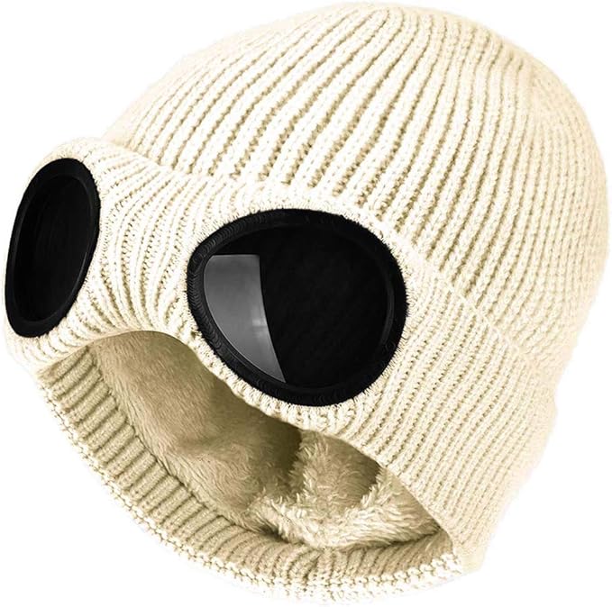 Unisex Goggle Lens Beanie Hat