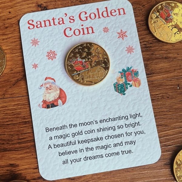 Santa Gold Coins for Christmas Eve Boxes