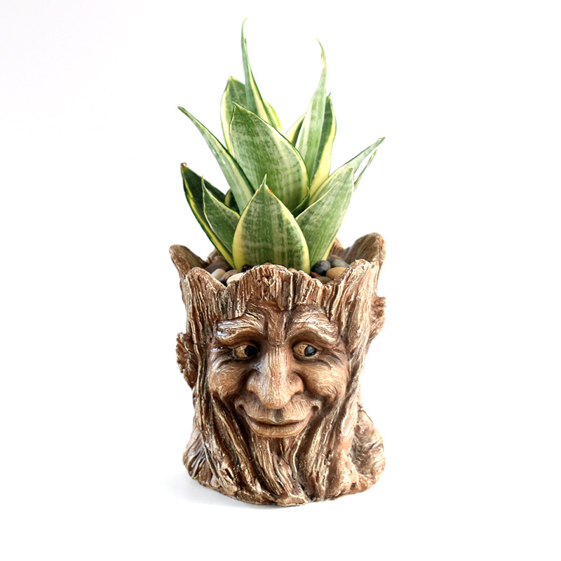 Resin Antique Creative Tree People Planter